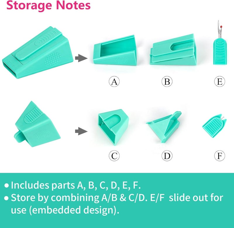 TIGARI Bias Tape Maker, 2 Pack Fabric Tube Maker for Jelly Rolls Rugs Tool with Needle Threader and Seam Ripper, Valentines Day Gifts for Her DIY Sewing Supplies and Accessories - Image 3